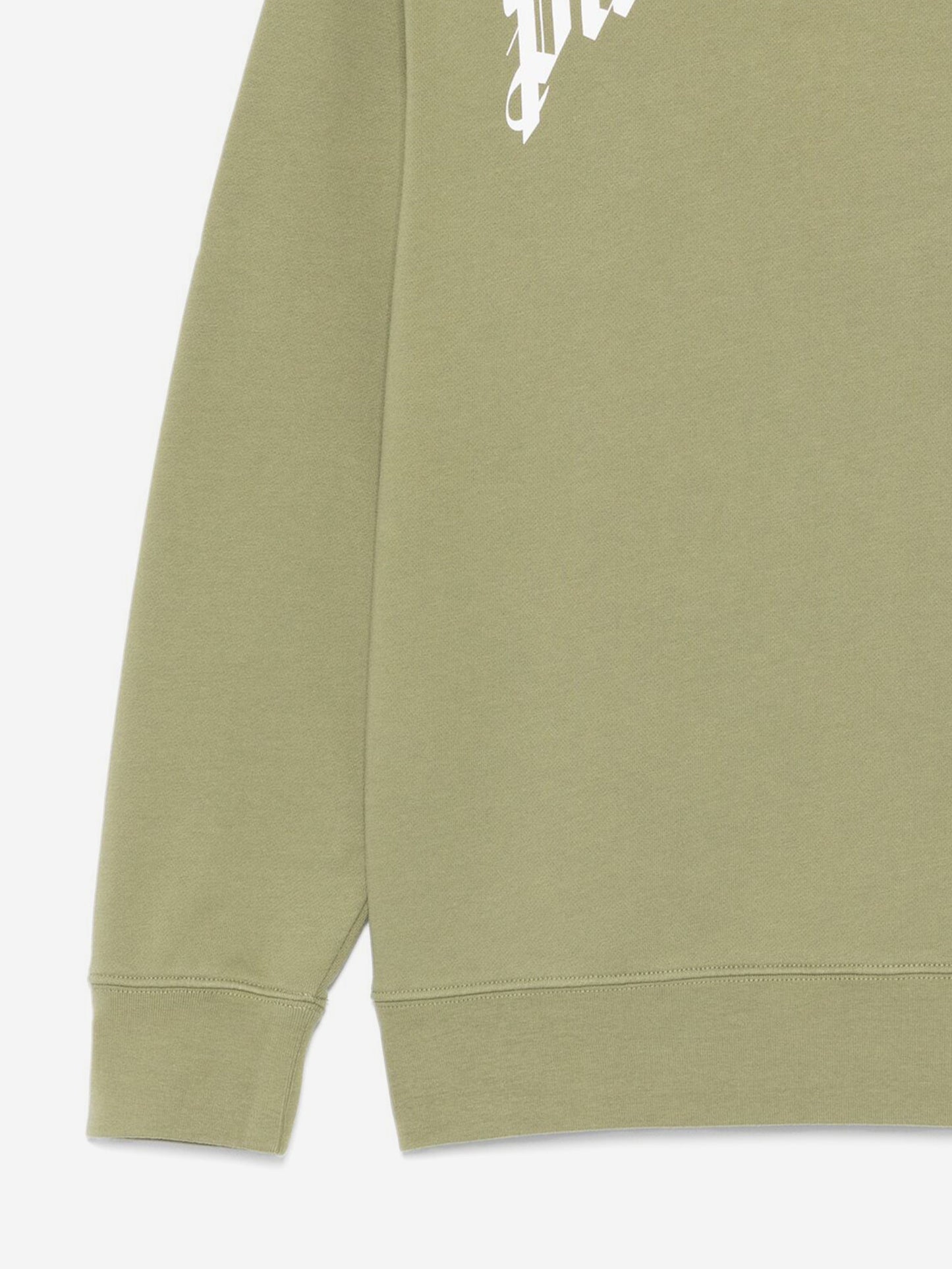 Palm Angels Kids Classic Curved Logo Sweatshirt in Green