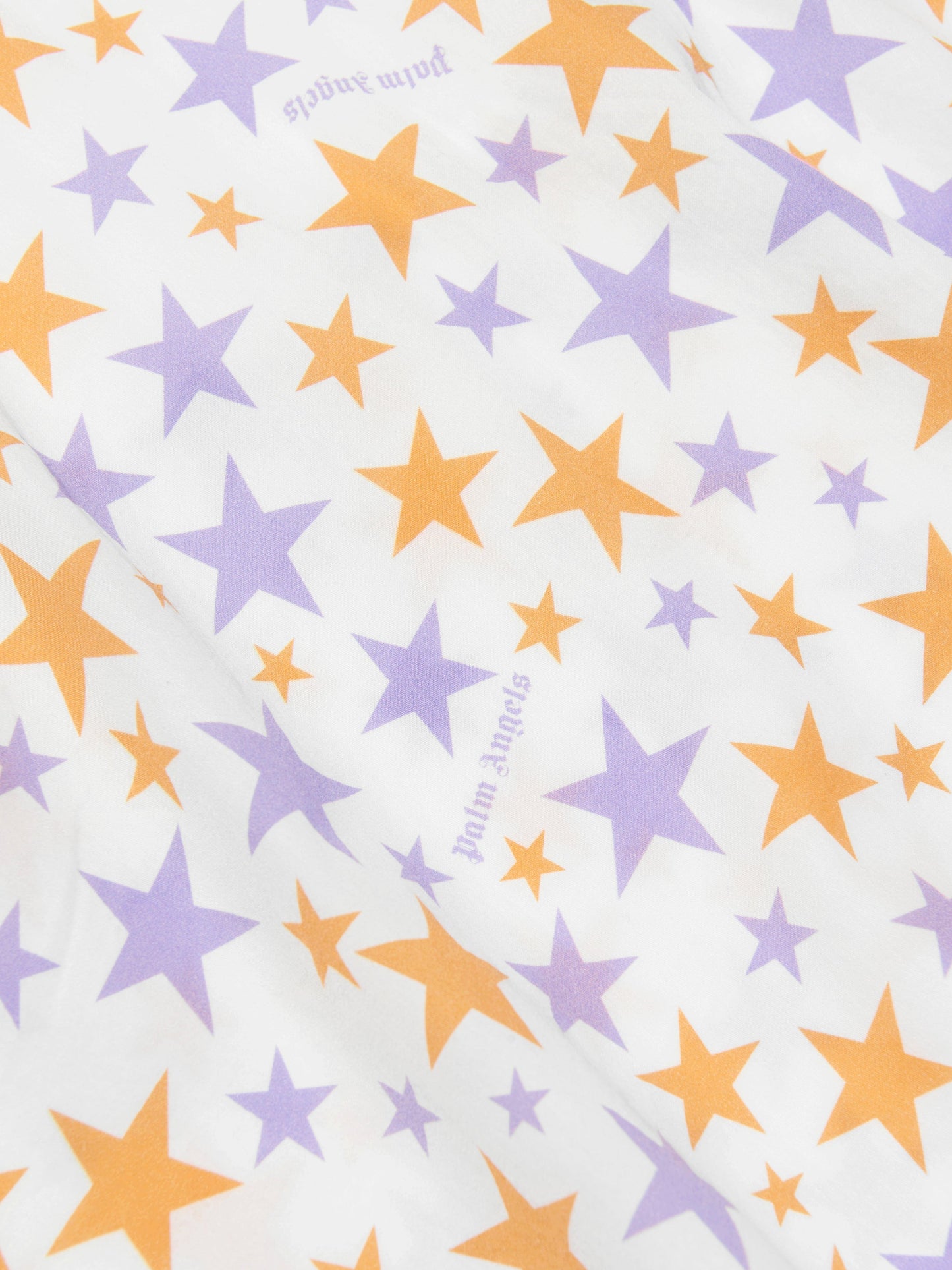 Palm Angels 女童 AOP PA Stars T 恤连衣裙(白色)