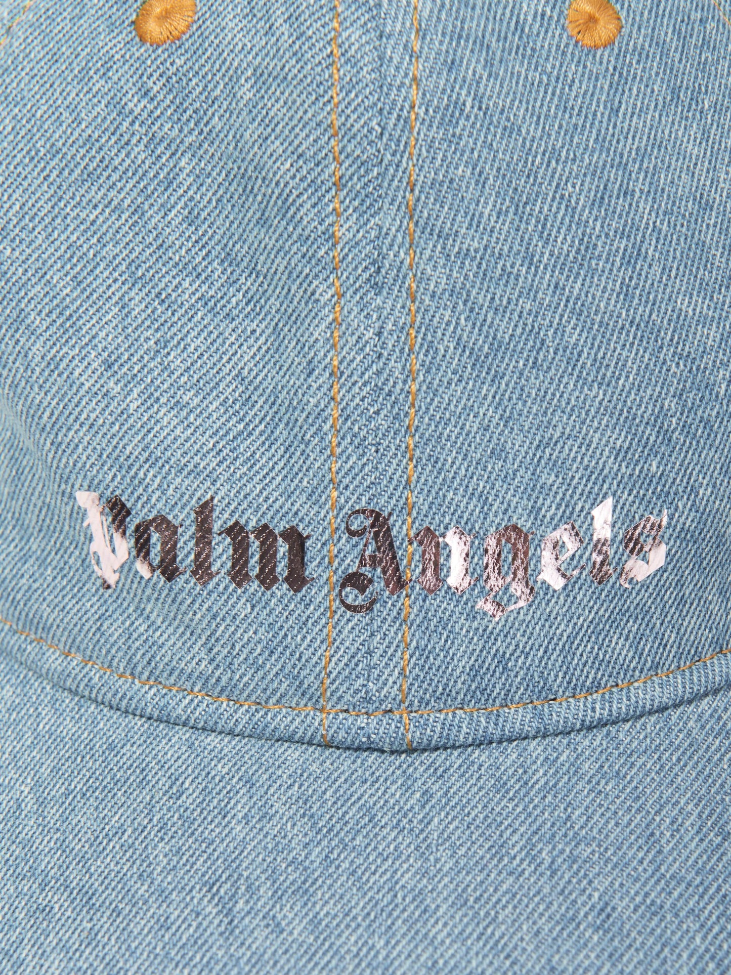 Palm Angels 女童蓝色徽标石牛仔棒球帽