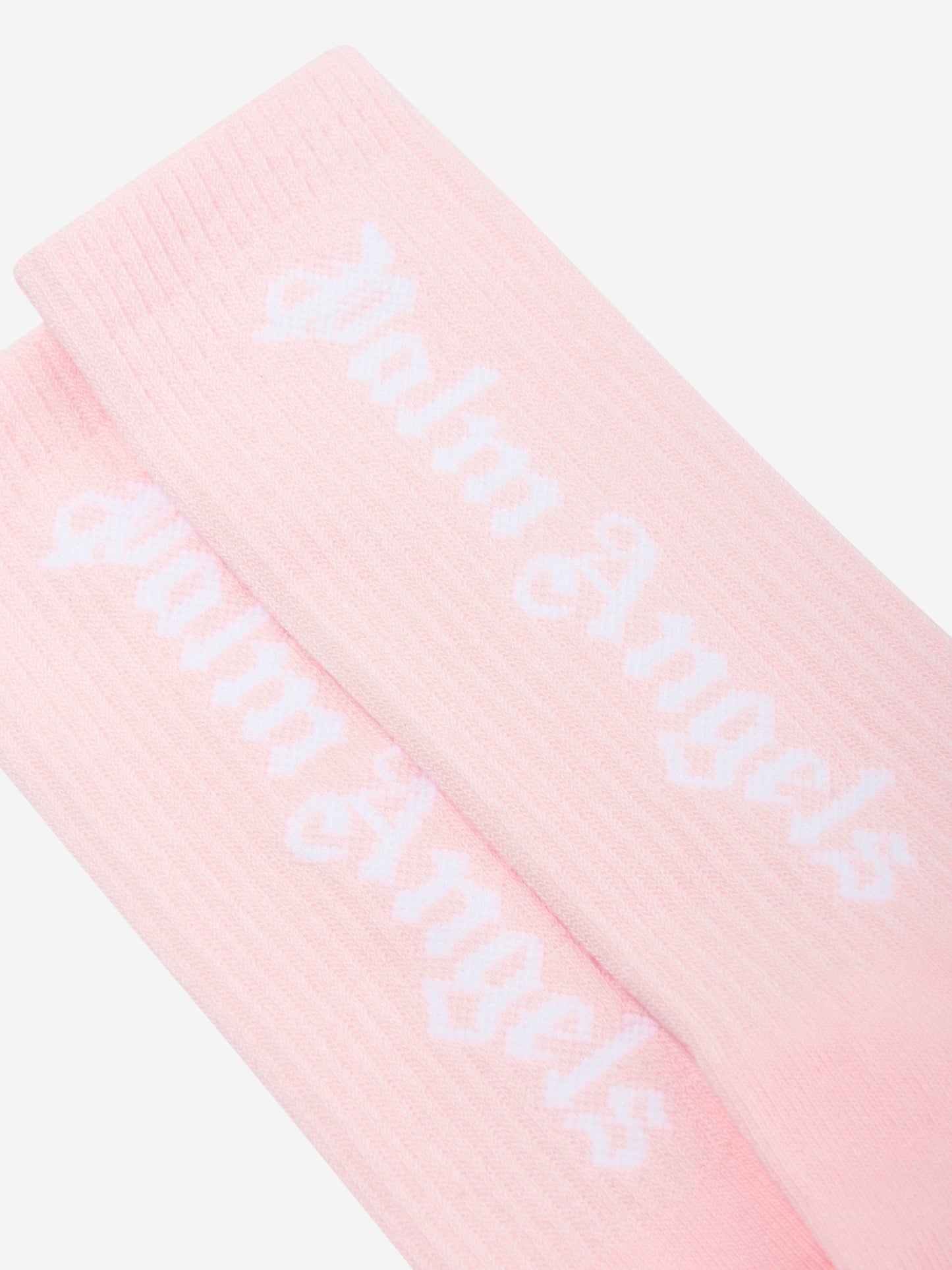 Palm Angels 女童徽标高筒袜(粉色)
