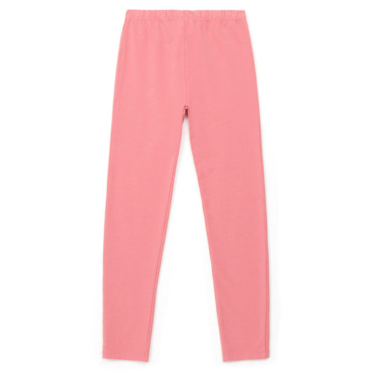 女童粉色棉打底裤