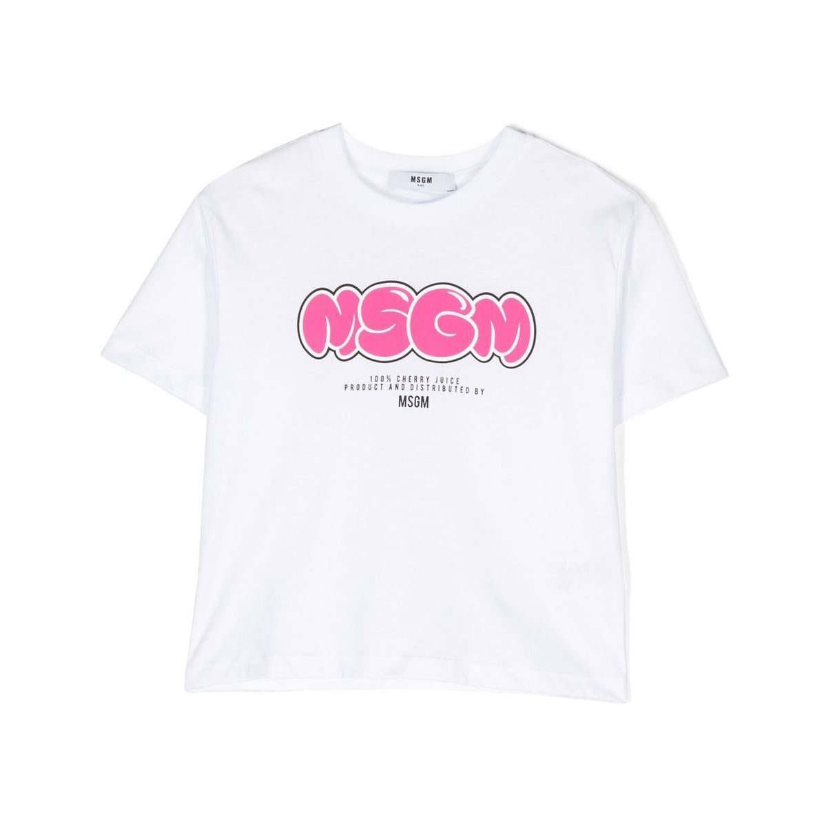 女童白色Logo棉T恤