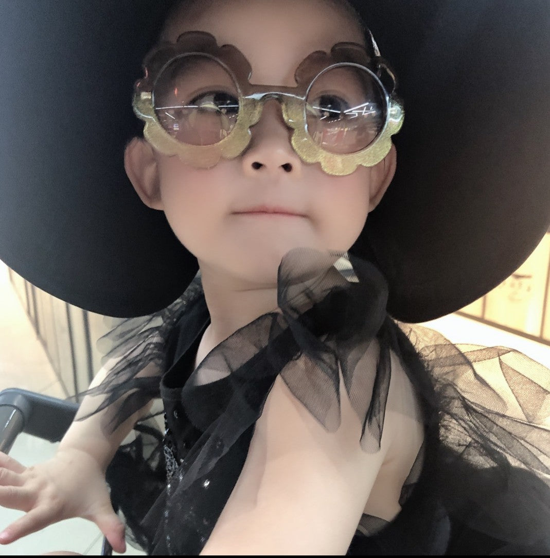 'Pixie'闪光沙色连卡佛联名款眼镜