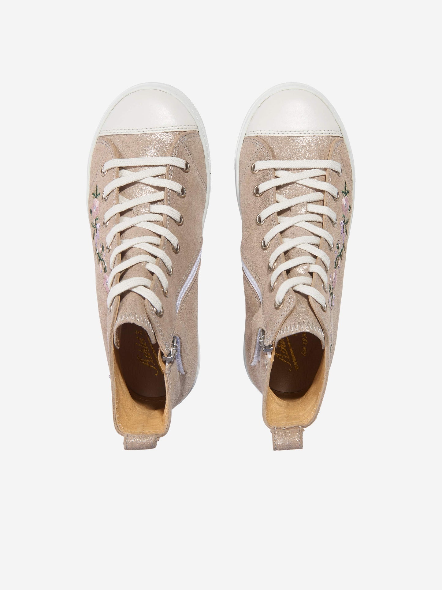 Pom D'Api 女童 Swag Brodi 金色高帮运动鞋