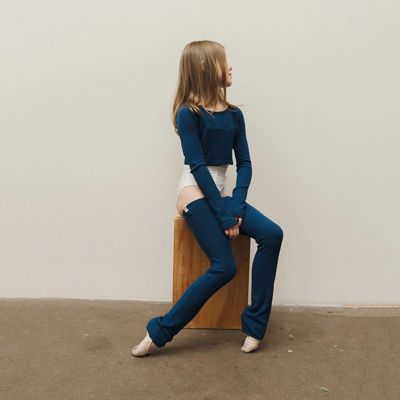 儿童藏青色芭蕾舞护腿(Poseidon - KIDS leg warmers)