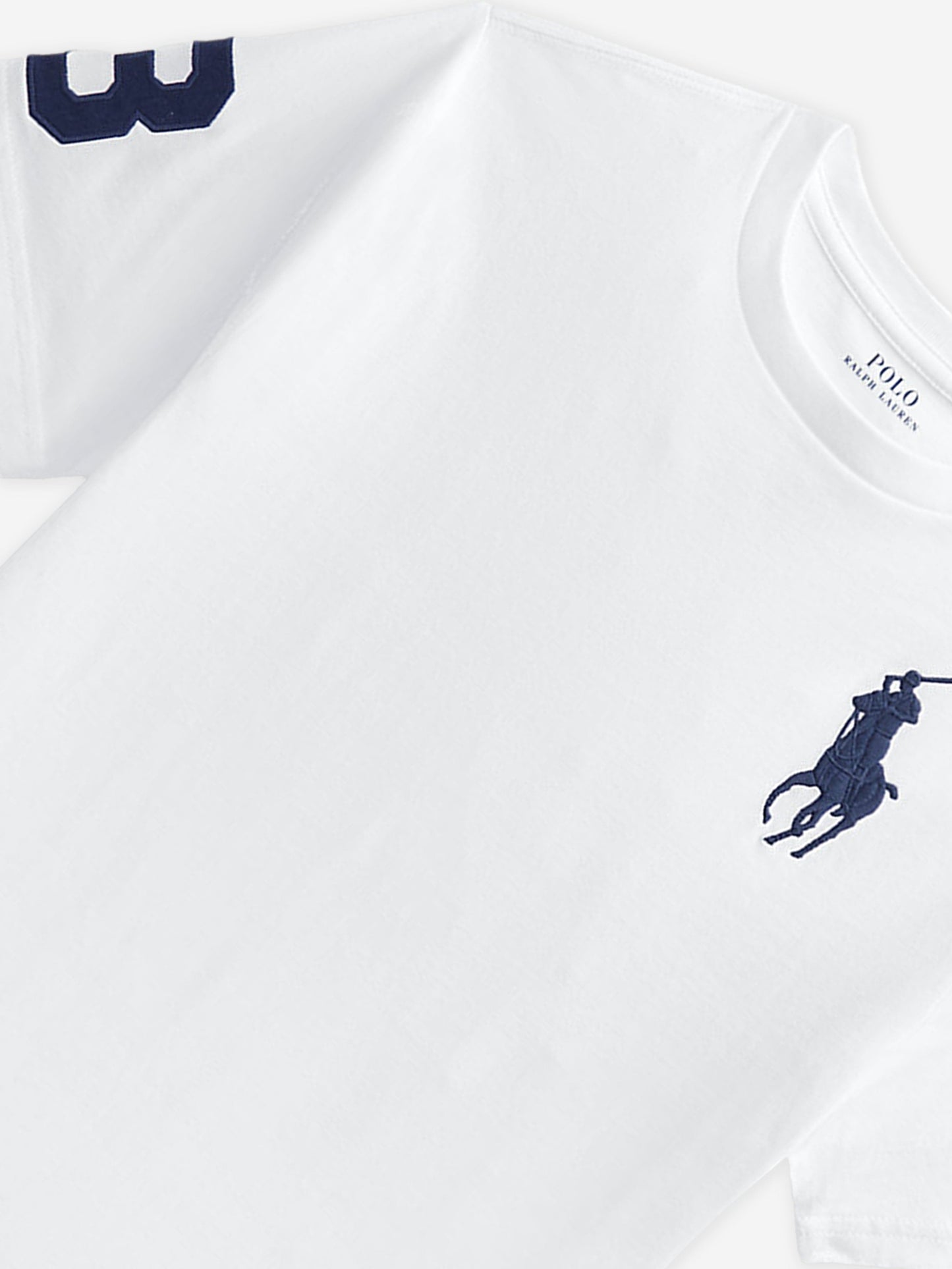 Ralph Lauren 男童白色徽标 T 恤