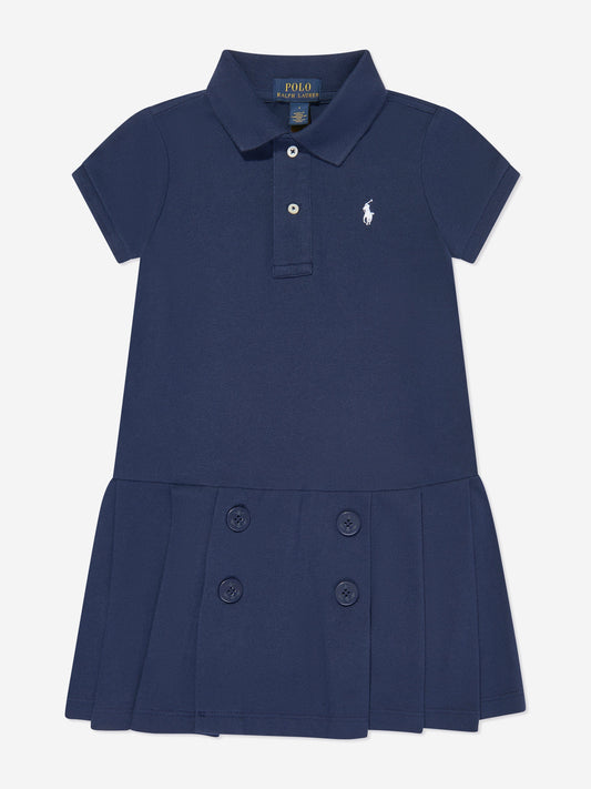 Ralph Lauren 女童海军蓝 Polo 连衣裙