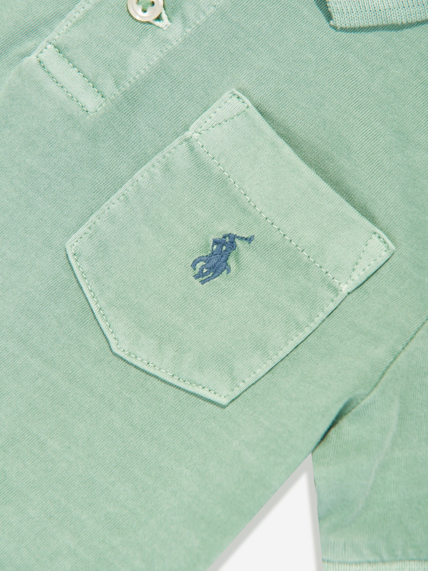 Ralph Lauren 男童绿色徽标 Polo 衫