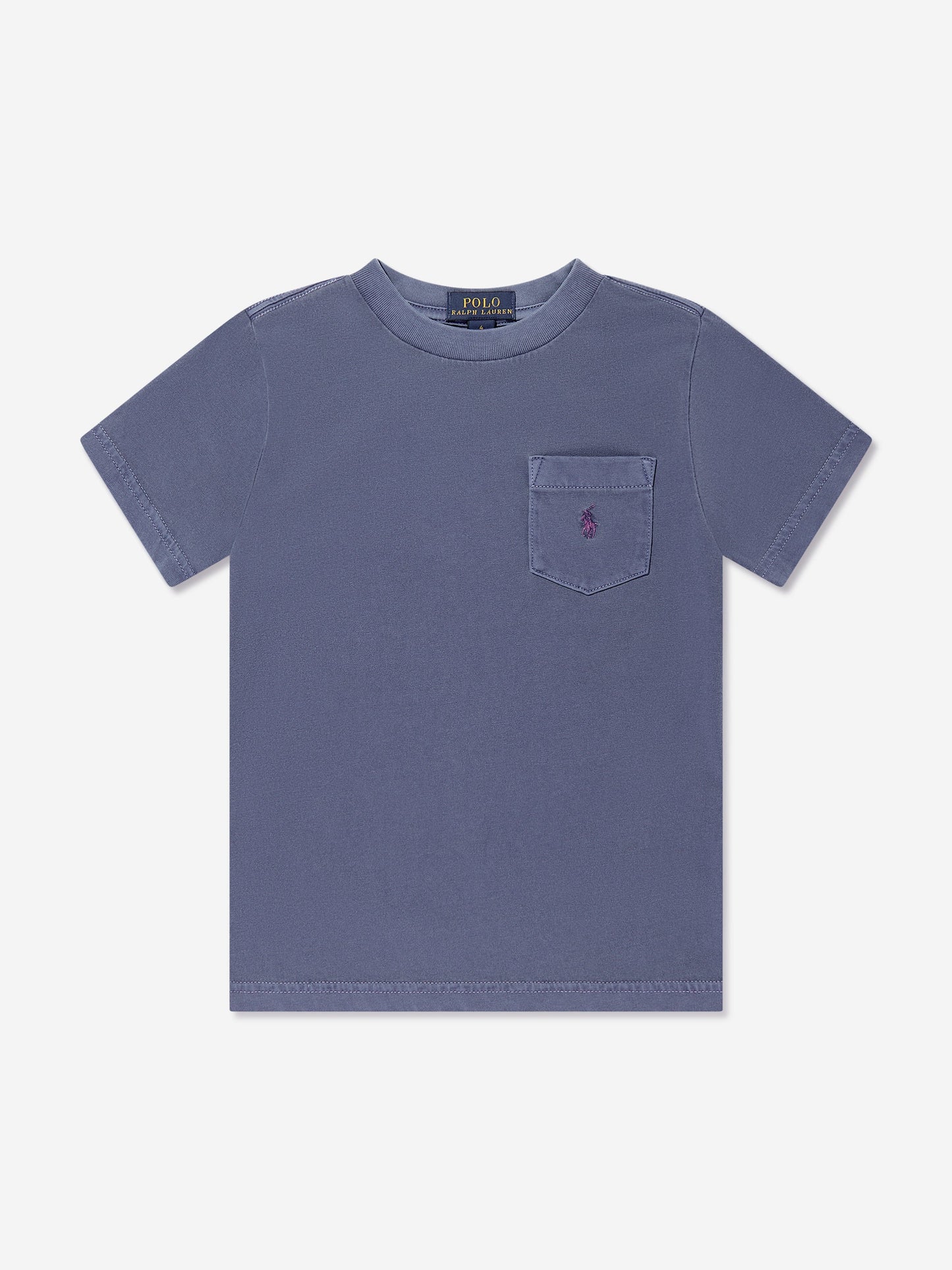 Ralph Lauren 男童蓝色口袋徽标 T 恤