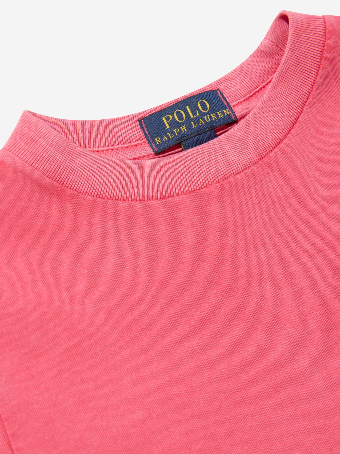 Ralph Lauren 男童粉色徽标口袋 T 恤