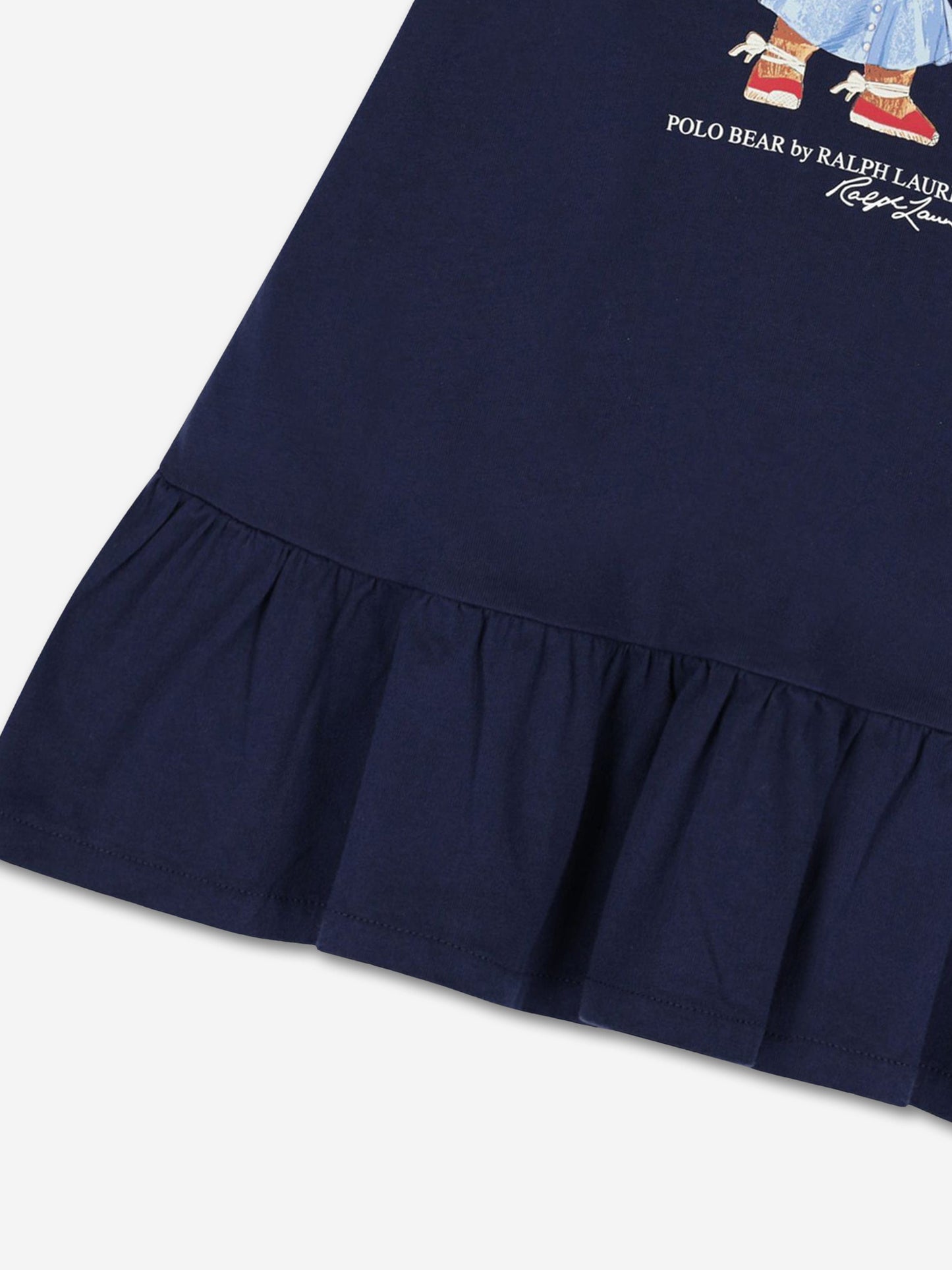 Ralph Lauren 女童海军蓝小熊针织连衣裙