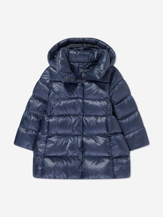 Ralph Lauren 女童长款羽绒加厚外套(海军蓝)
