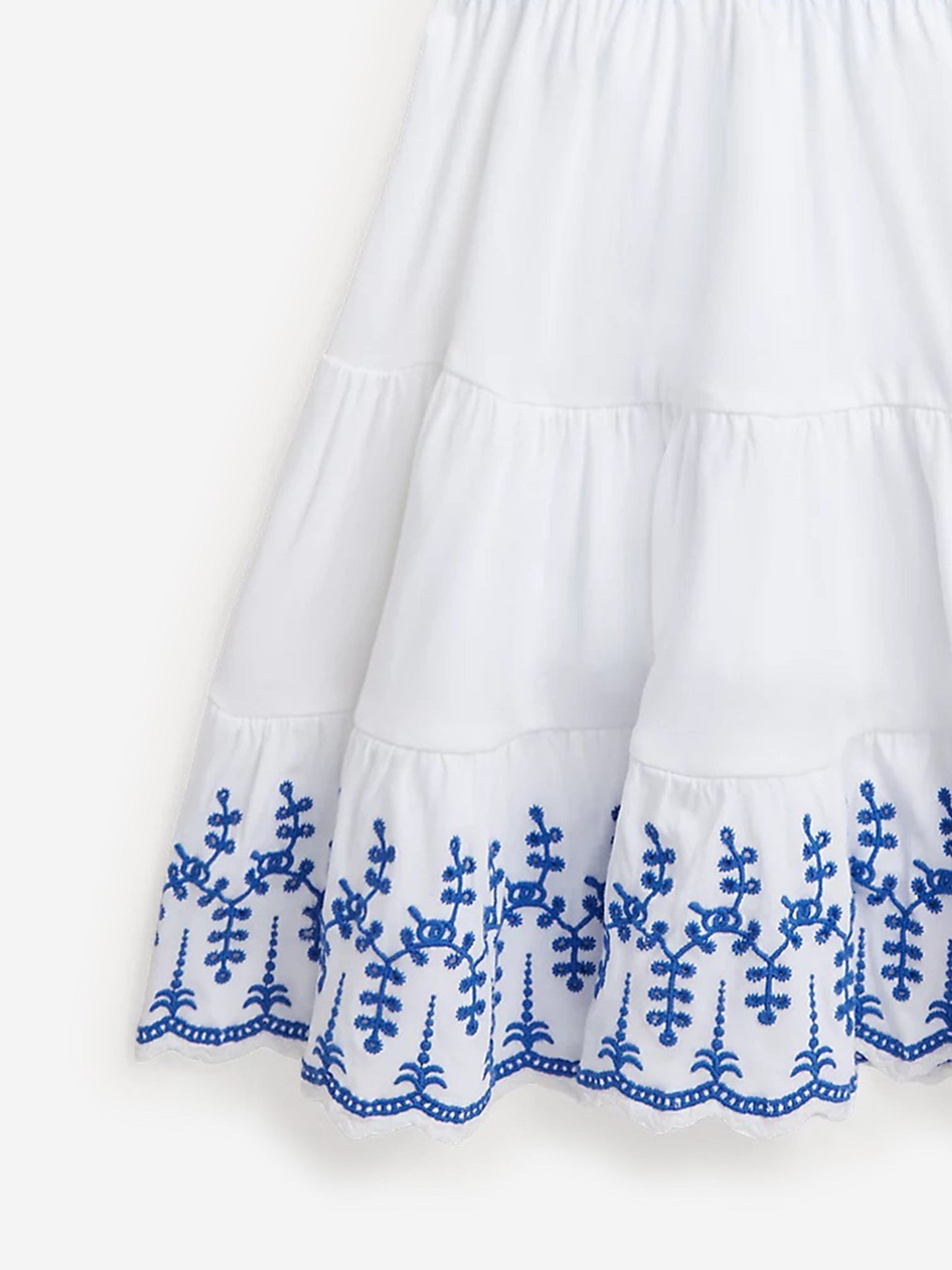 Ralph Lauren 女童白色孔眼刺绣吊带连衣裙