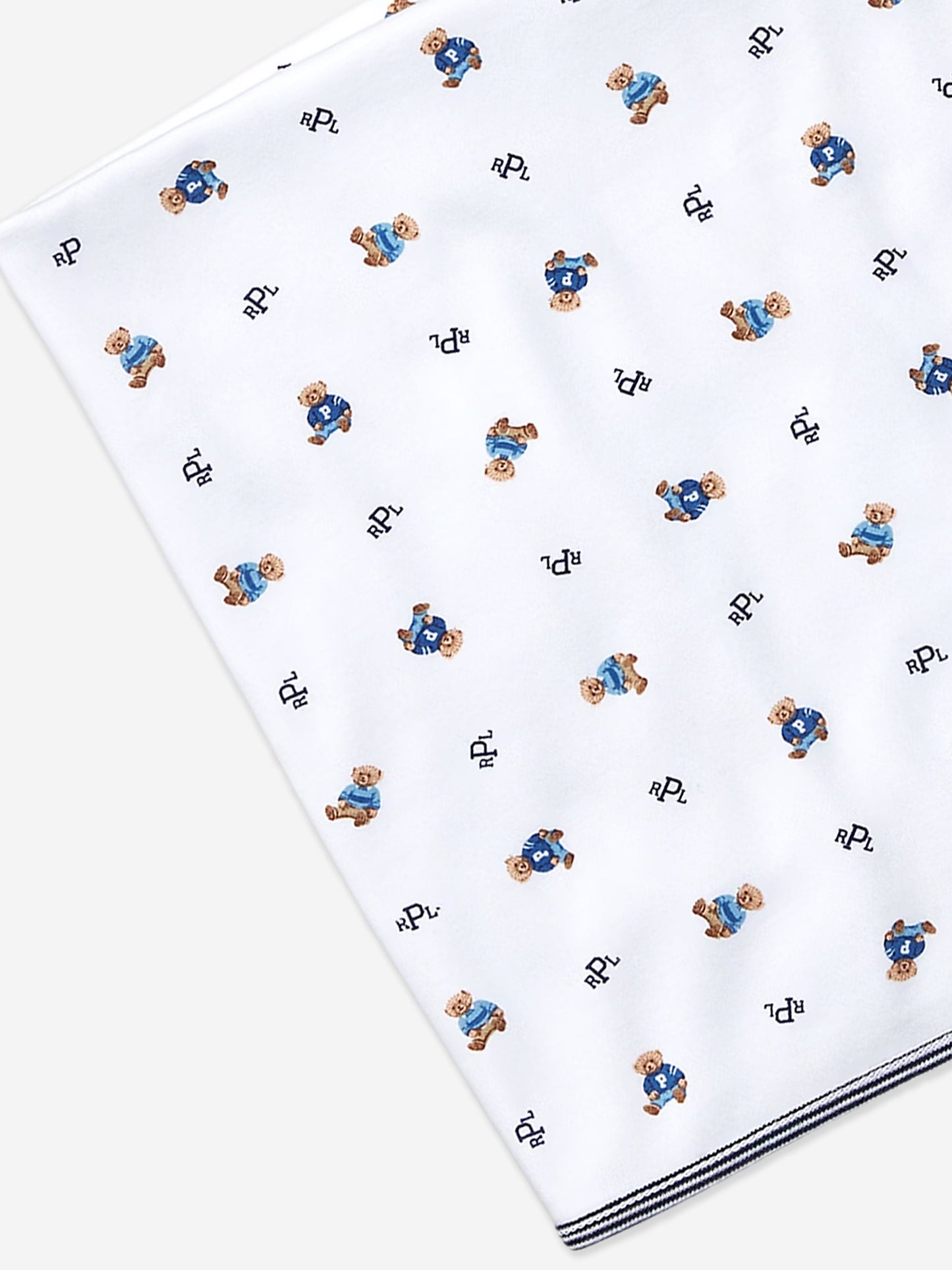 Baby Boys Bear Blanket in White