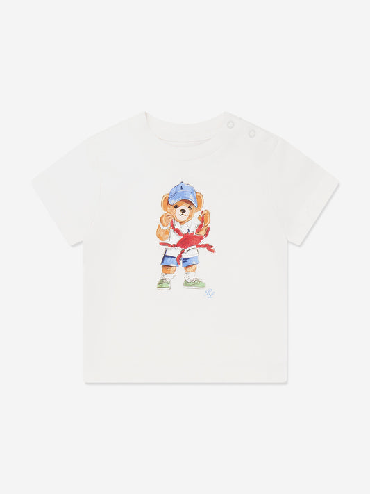Baby Boys Bear T-Shirt in White