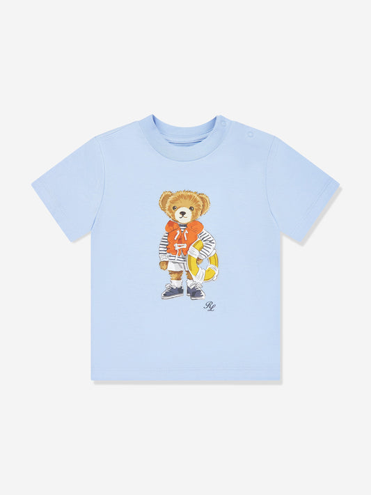 Baby Boys Bear T-Shirt in Blue