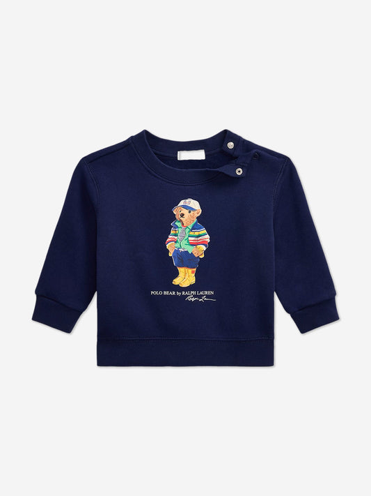 Baby Boys Cotton Sweatshirt in Navy