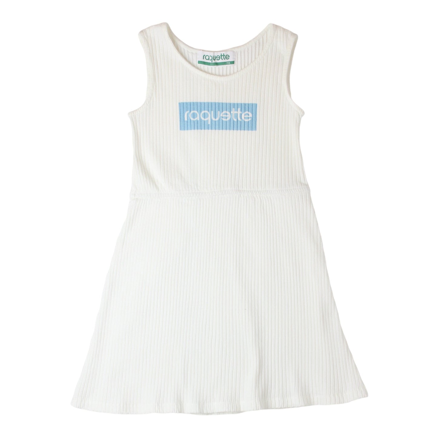 女童白色Logo棉连衣裙