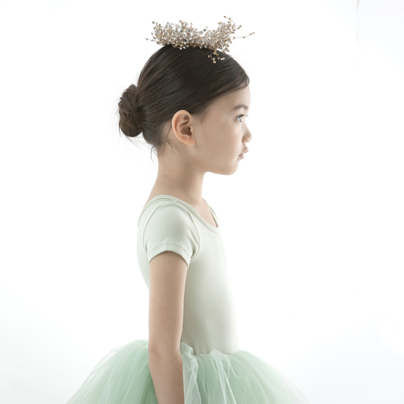 女童薄荷绿芭蕾舞连体衣