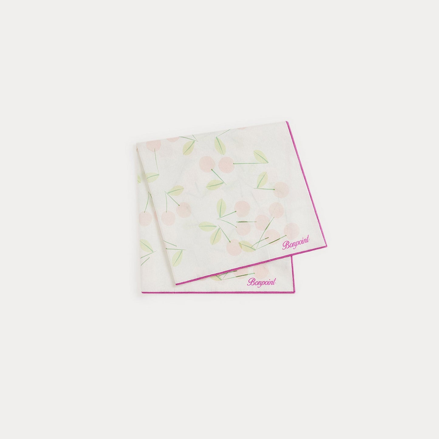 女童白色Logo棉围巾
