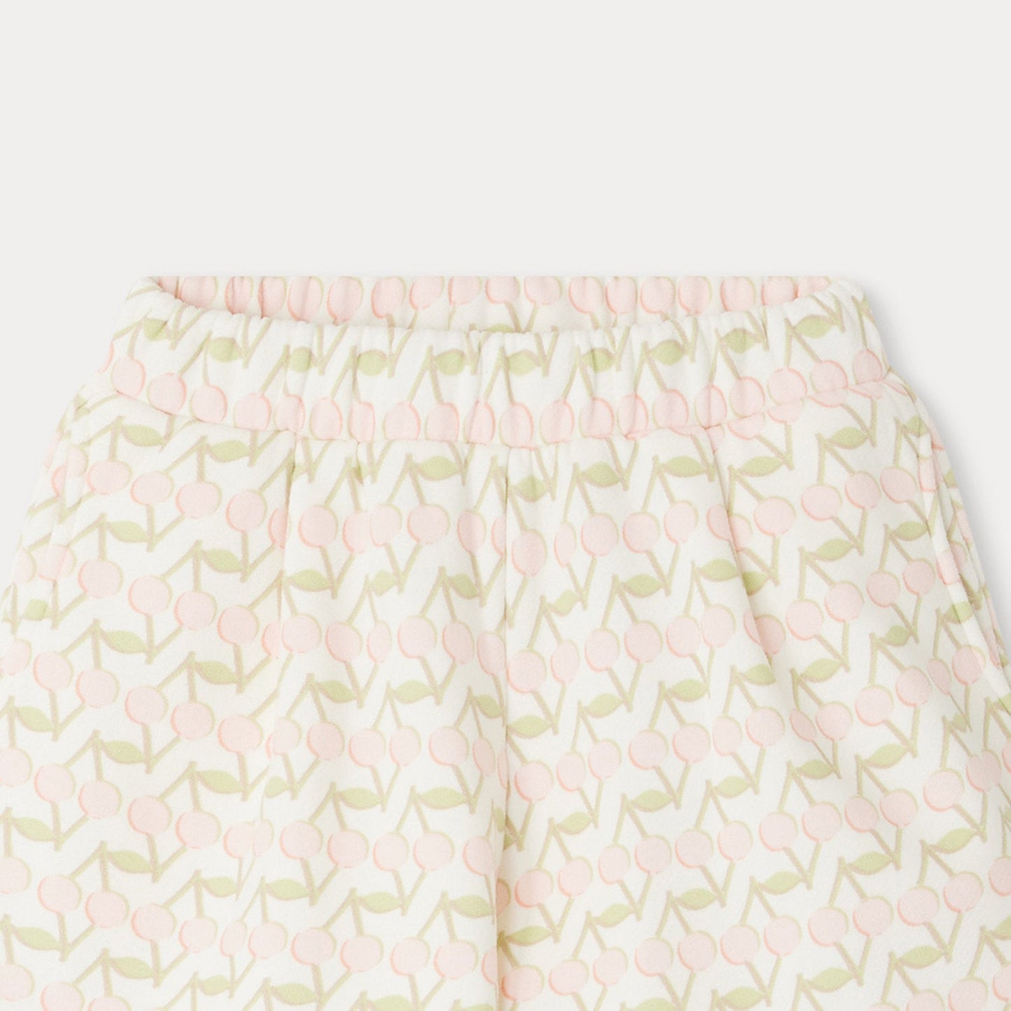 女童浅粉色Logo棉短裤