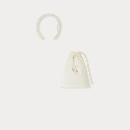 女童白色珍珠发箍