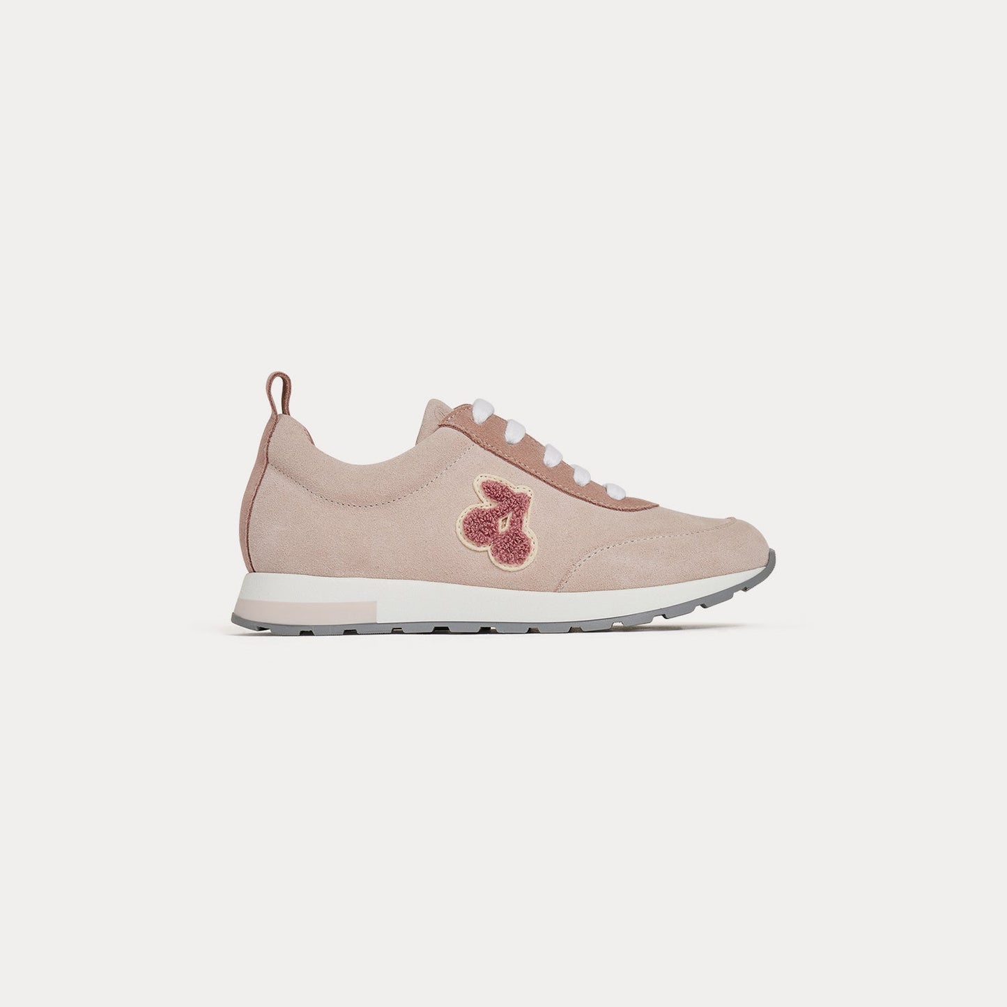 女童浅粉色Logo运动鞋