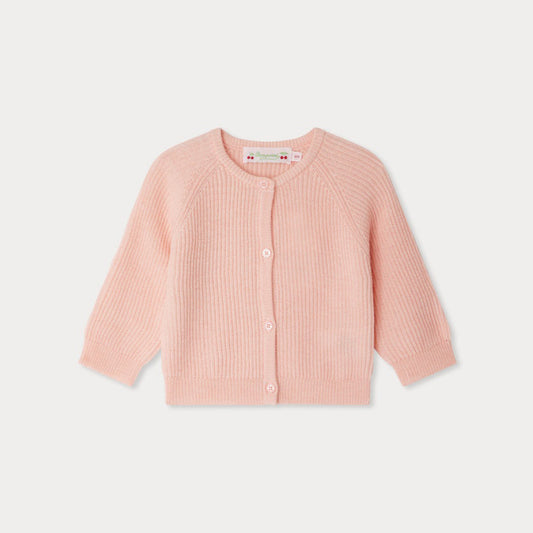 女婴粉色羊毛开衫