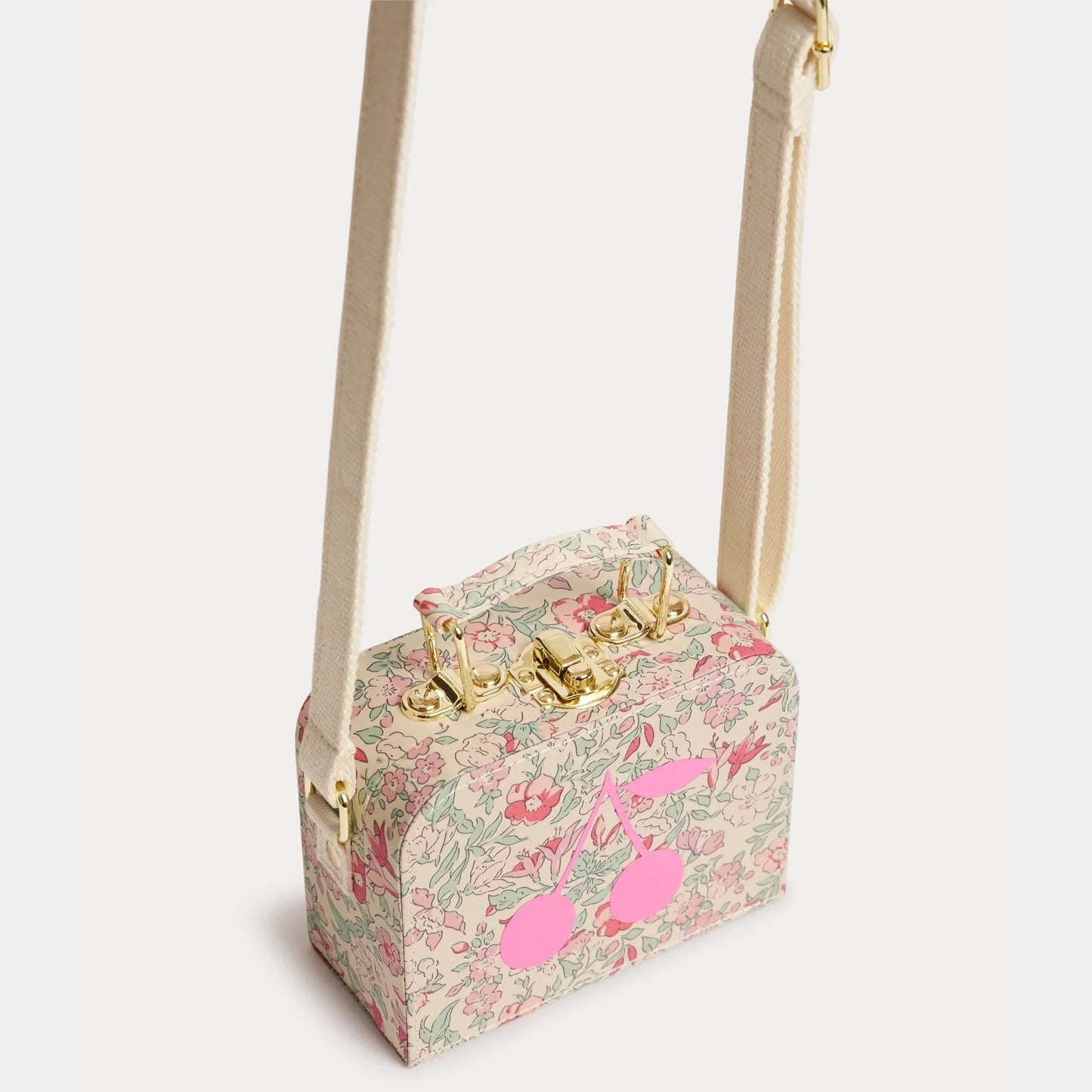 女童粉色碎花单肩包(12.5 x 9.5 x 5.5 cm)