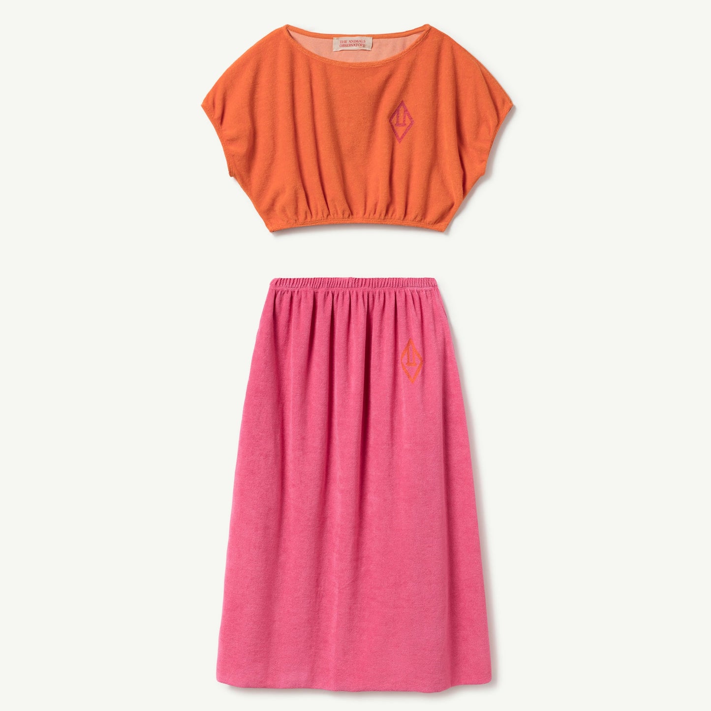 女童橙色Logo连衣裙