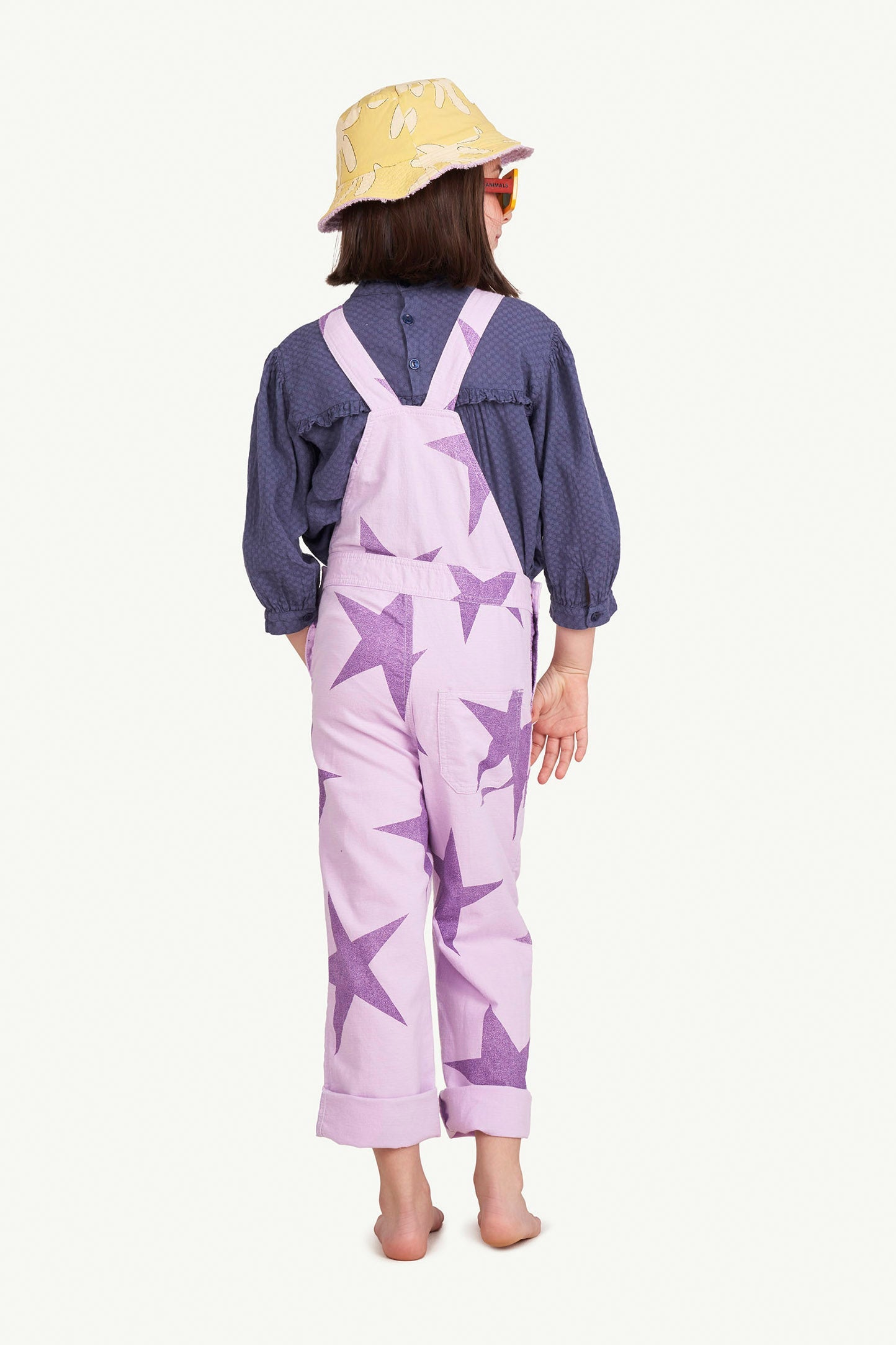 女童藏青色Logo棉衬衫