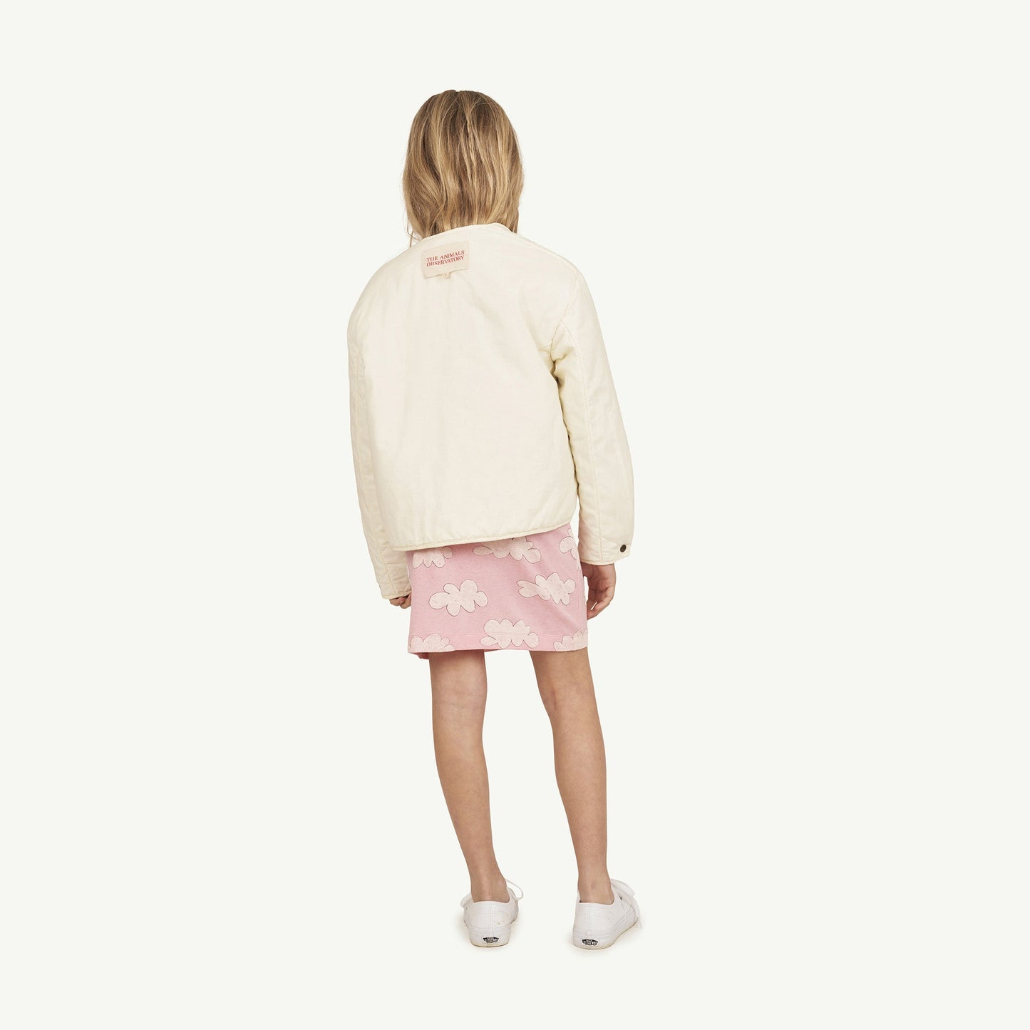 女童绿色碎花双面棉服