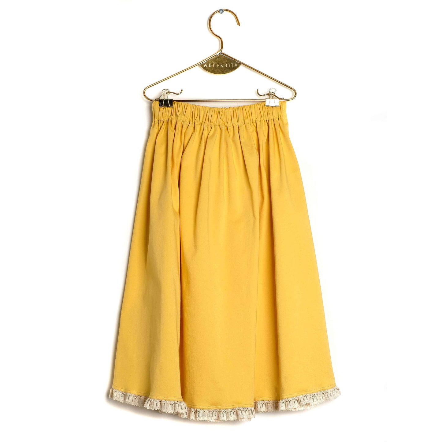 Girls Yellow Cotton Skirt