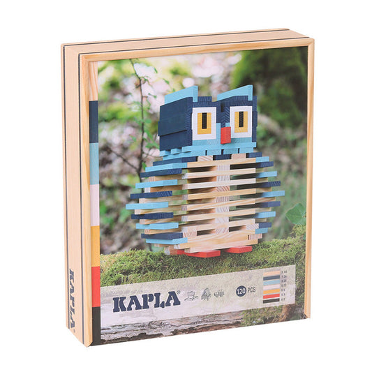 KAPLA建构片——木盒礼品装彩色猫头鹰款(120片装)