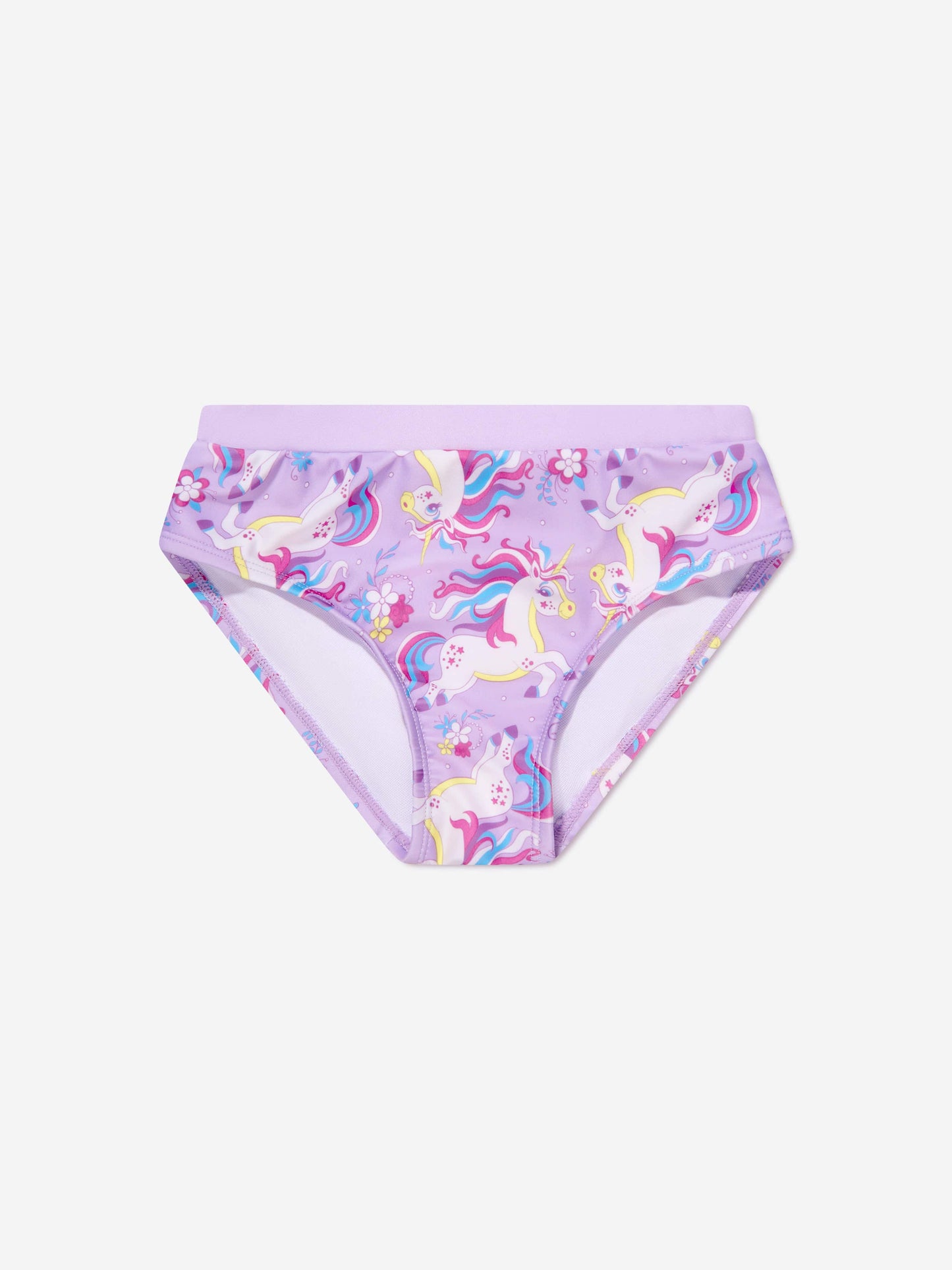 Soli Swim 女童独角兽防晒衣和短裤(UPF50+)紫色