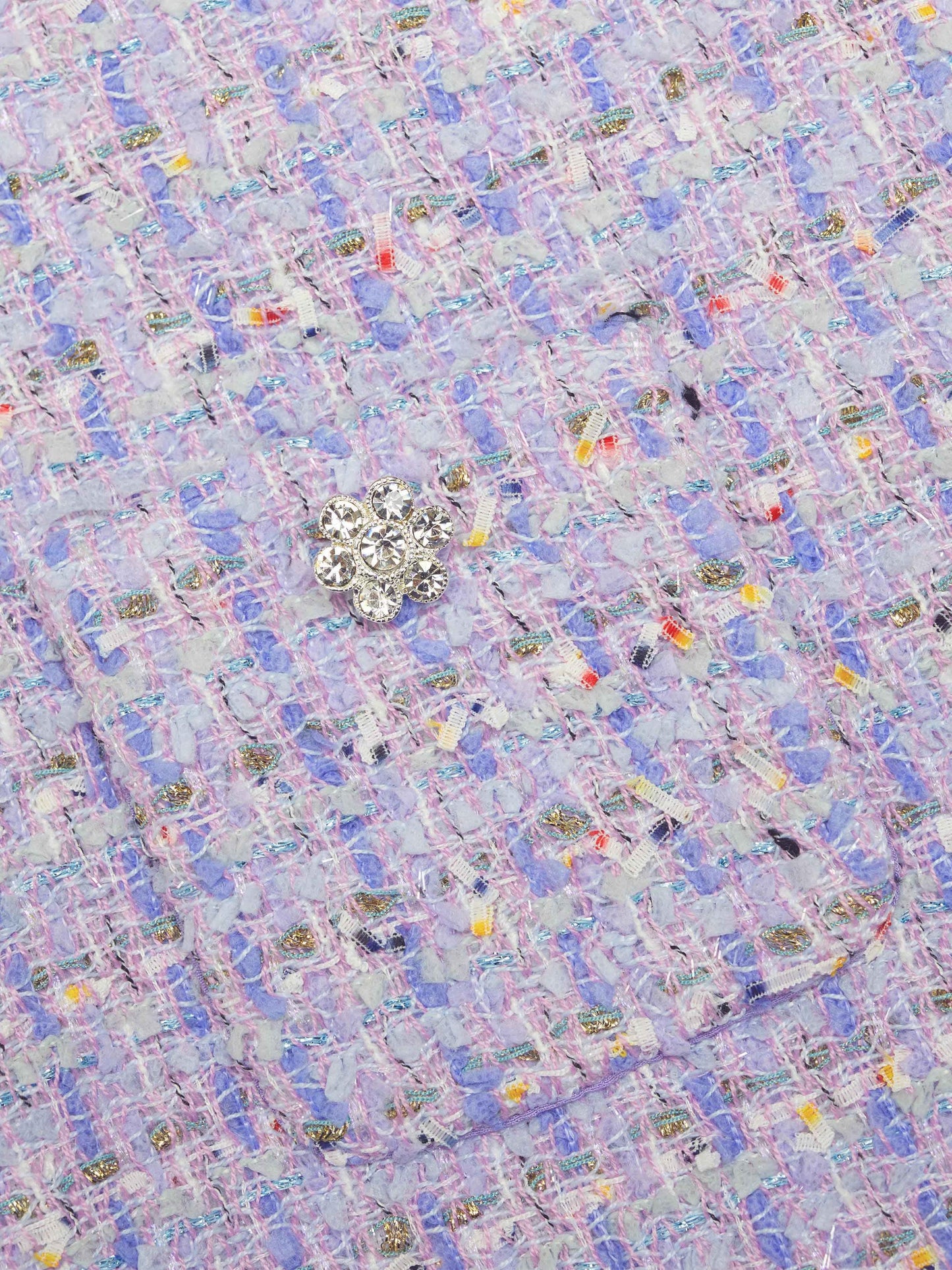 Self Portrait 女童紫色 Boucle 迷你裙
