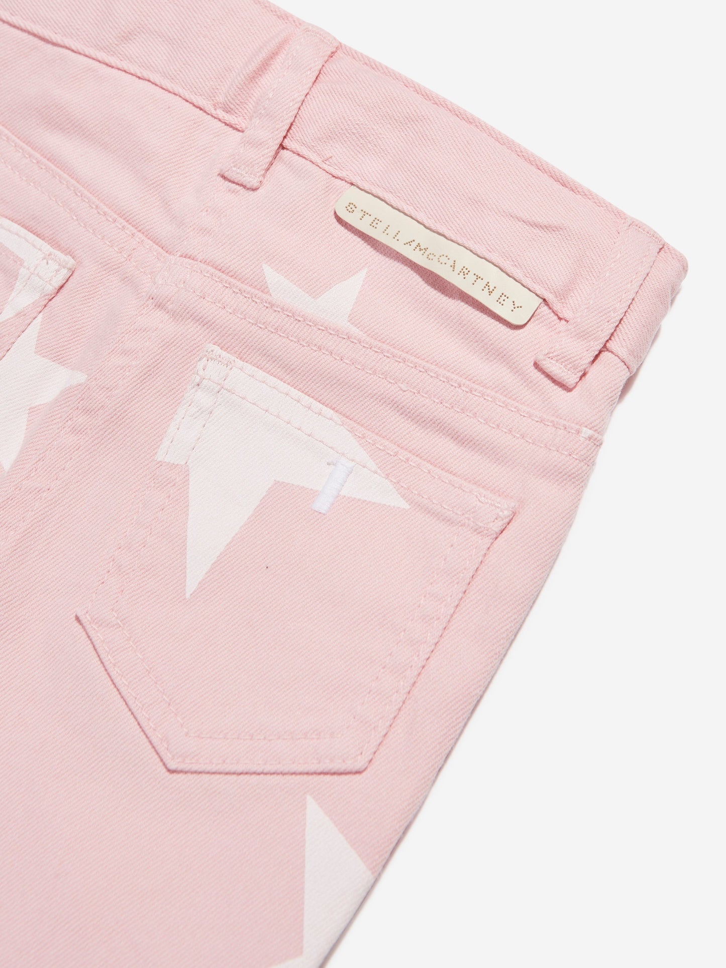 Stella McCartney 女童粉色星星牛仔裤