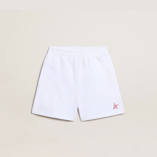 女童白色棉短裤