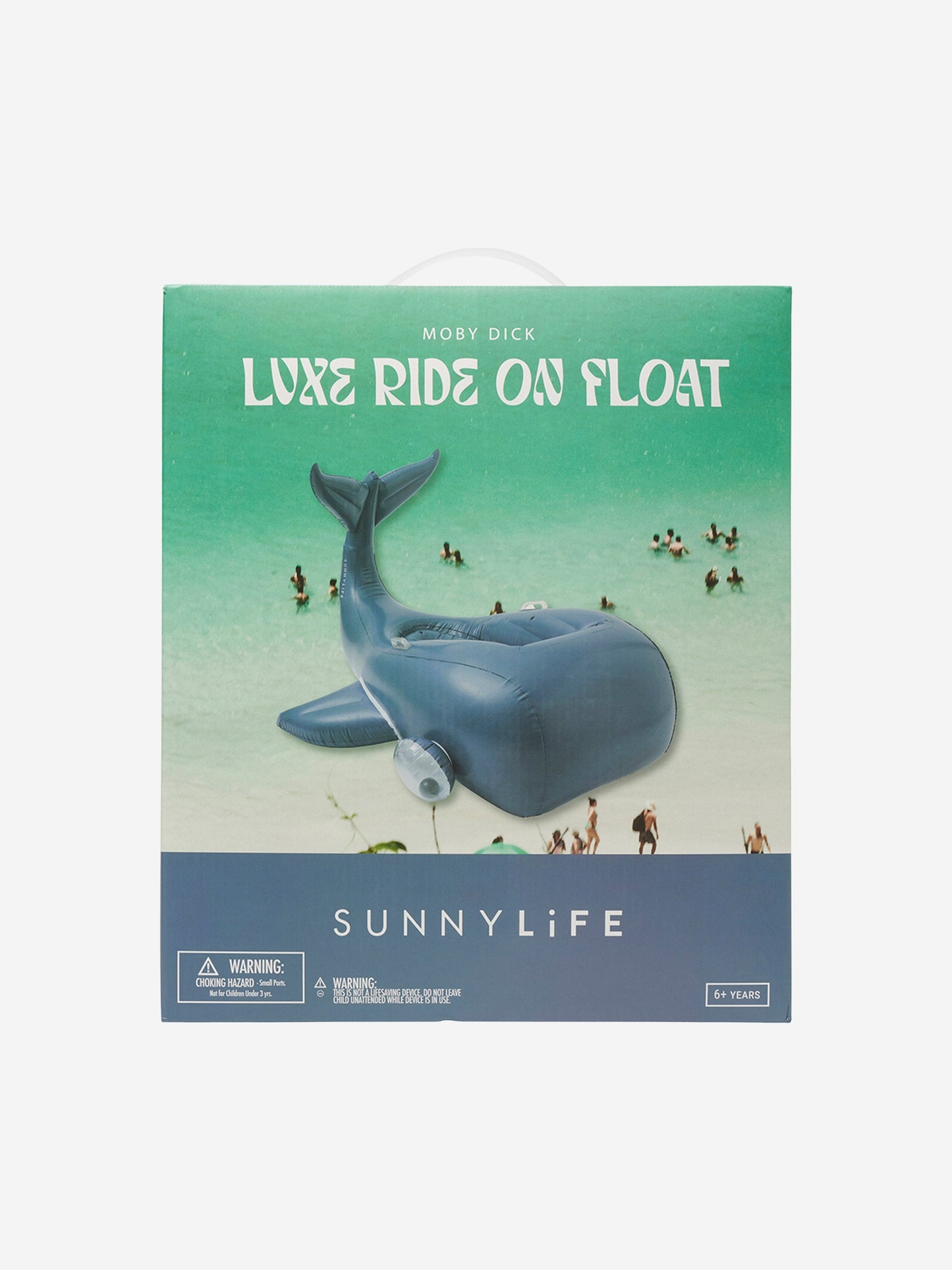 Sunnylife Kids Moby Dick Luxe 可乘坐浮床 蓝色 (142 厘米)