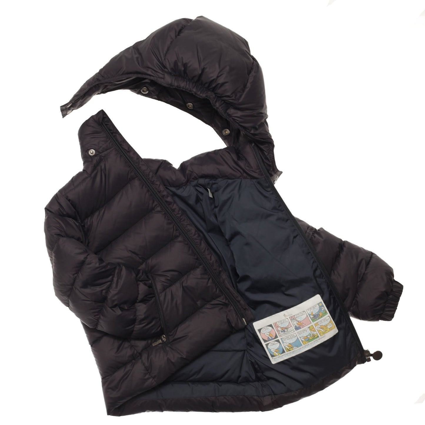 Baby Navy Blue Hooded 'Jules' Padded Down Jacket