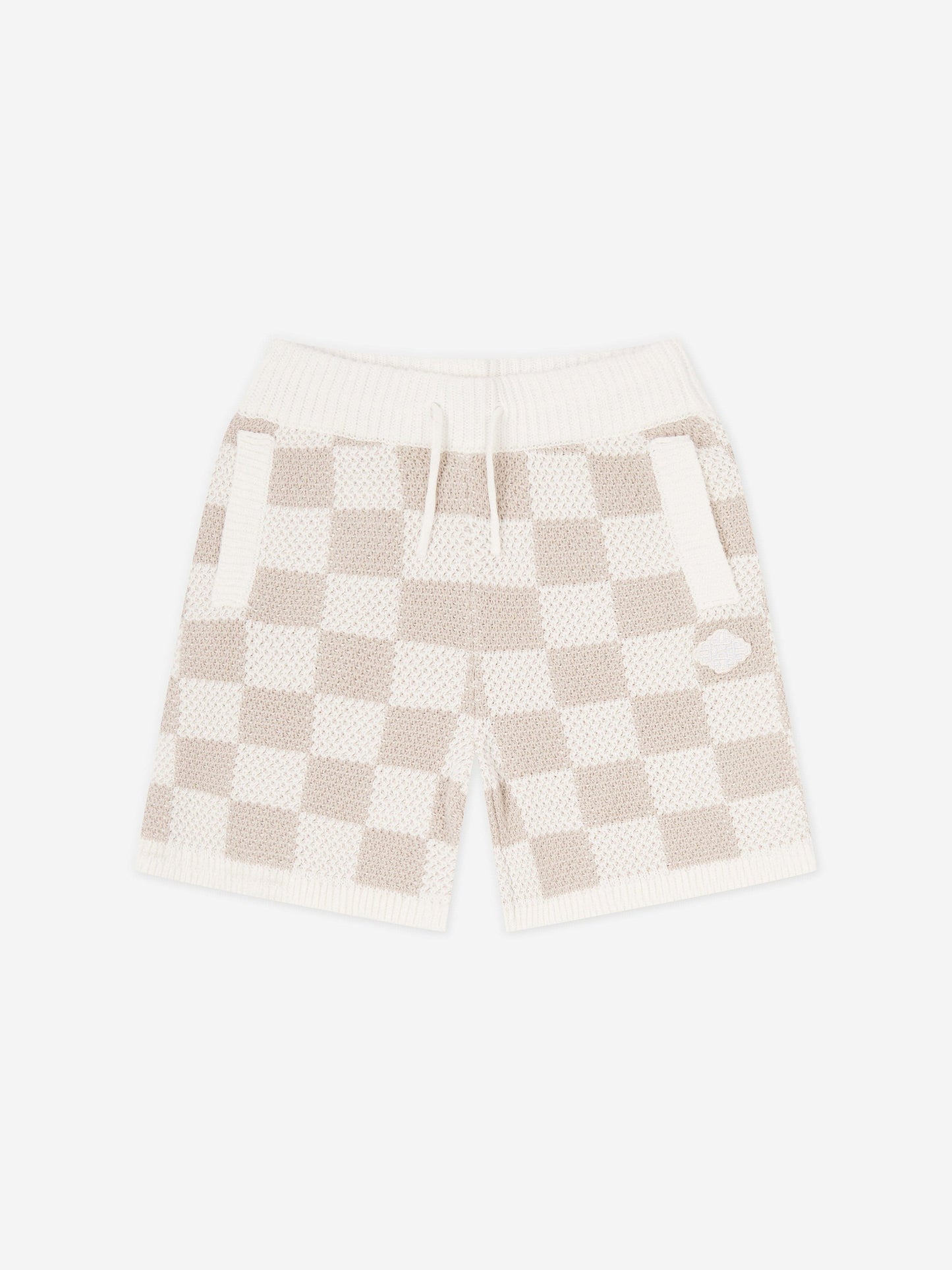 Couture Club 儿童针织棋盘格短裤(象牙色)