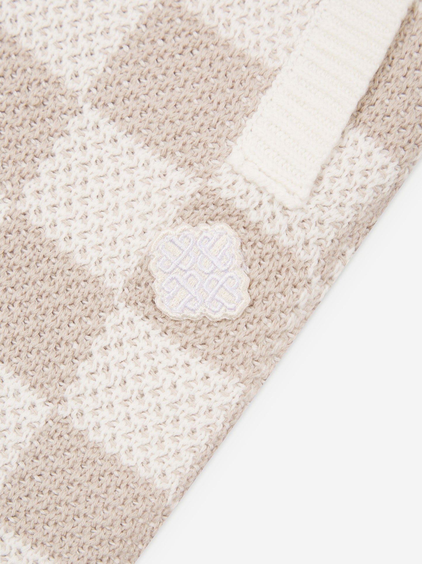 Couture Club 儿童针织棋盘格短裤(象牙色)