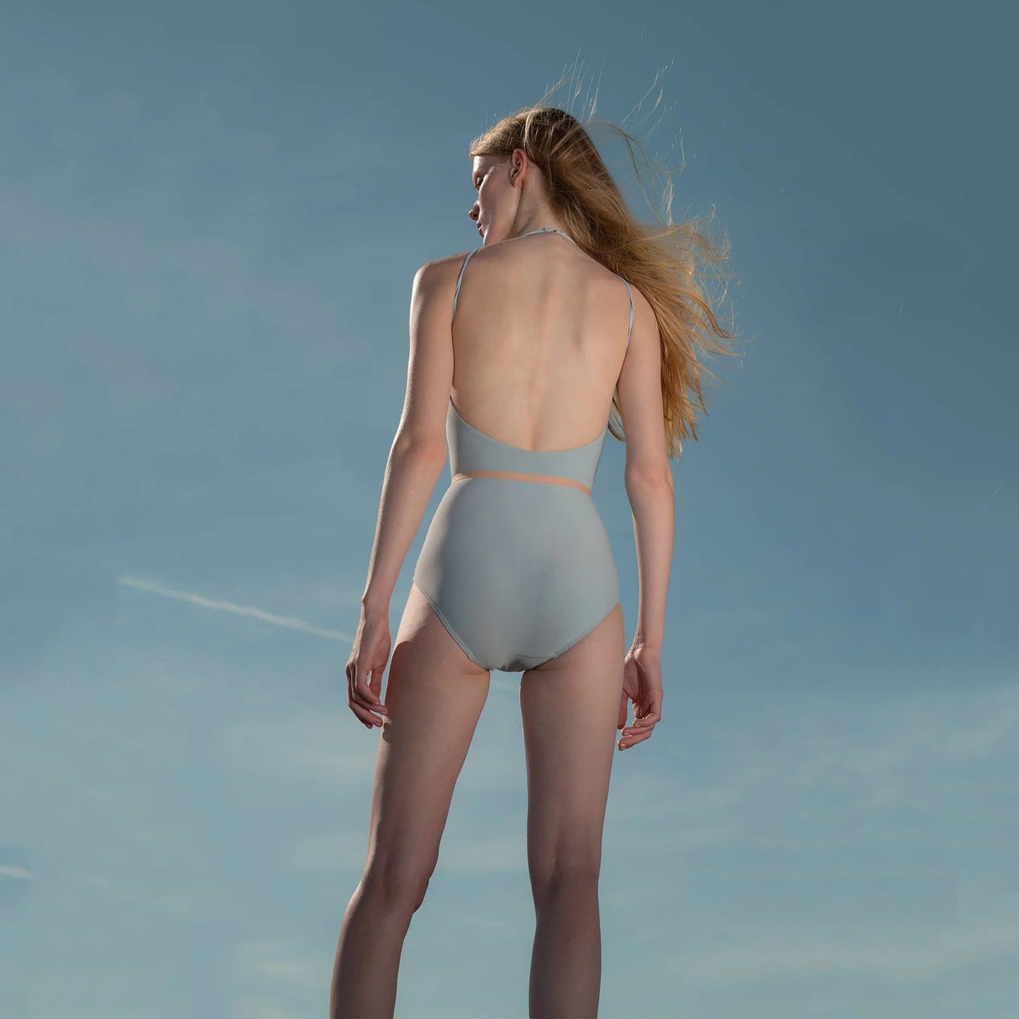 女士天空蓝"JUNIOR TEARDROP BOW"芭蕾舞连体衣(252LE07VL/sky blue)