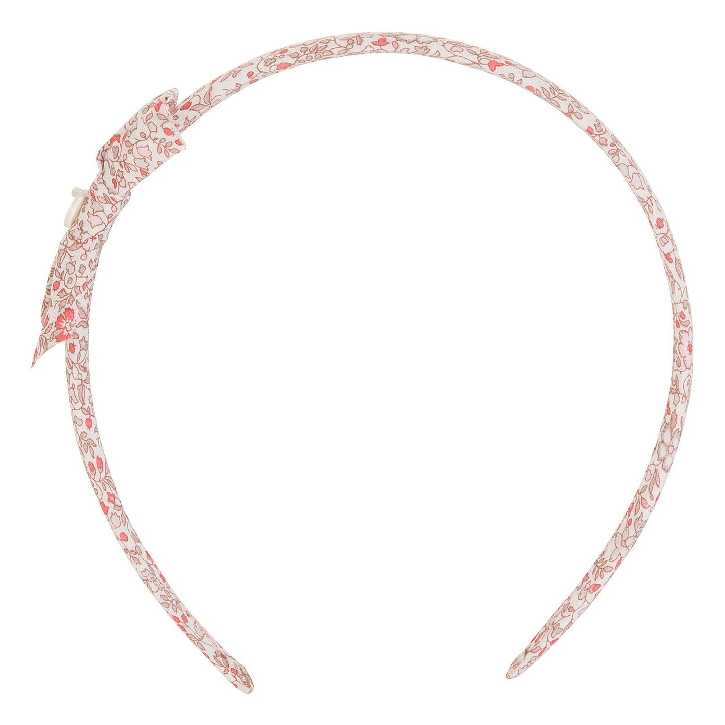 Girls Pink Floral Printed Bow Trims Headband