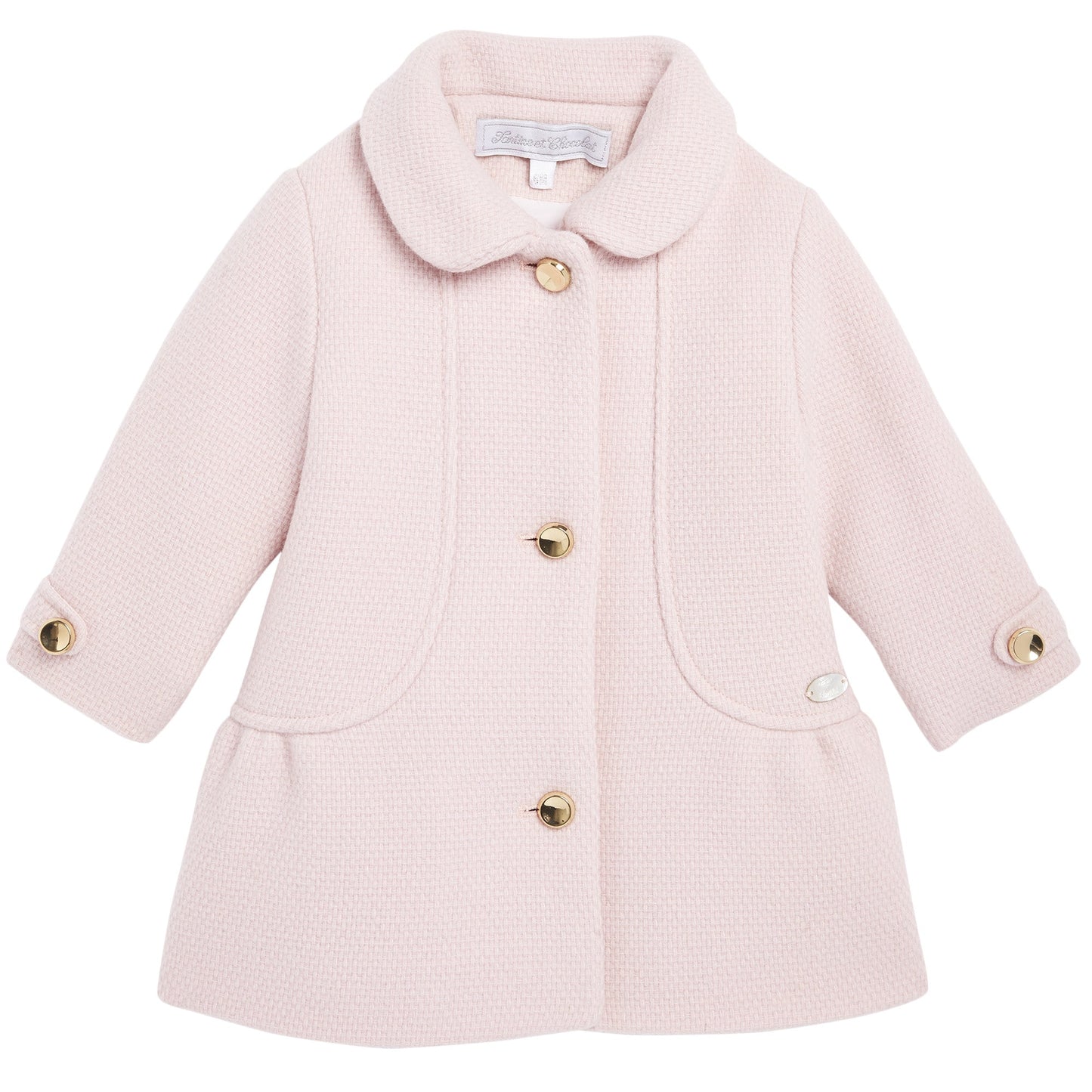 Baby Girls Pink Wool Coat
