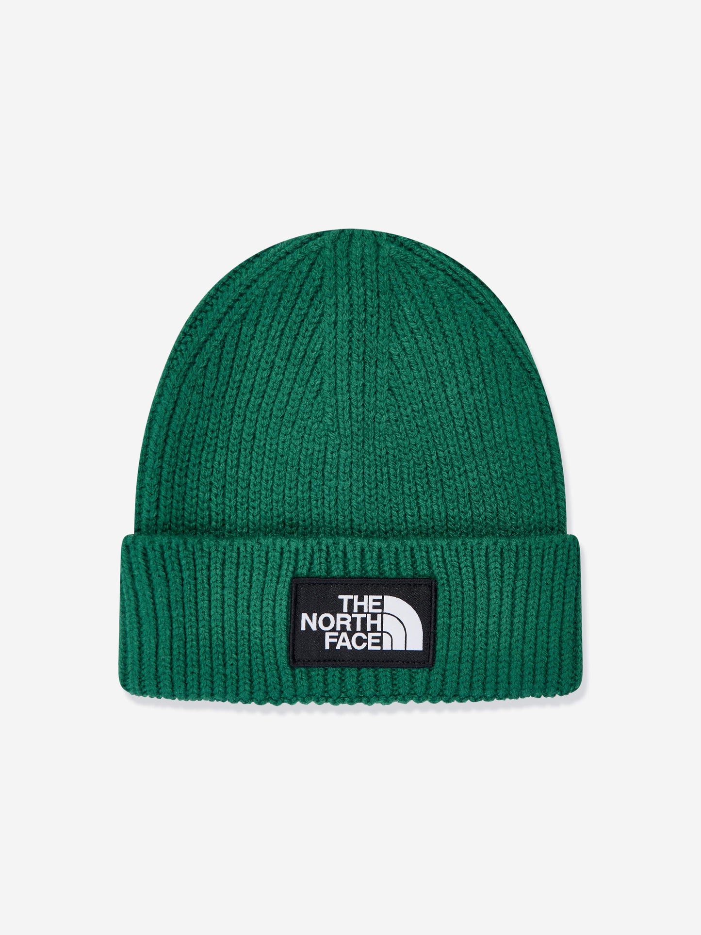 The North Face 儿童 TNF Box Logo 翻边无檐小帽(绿色)