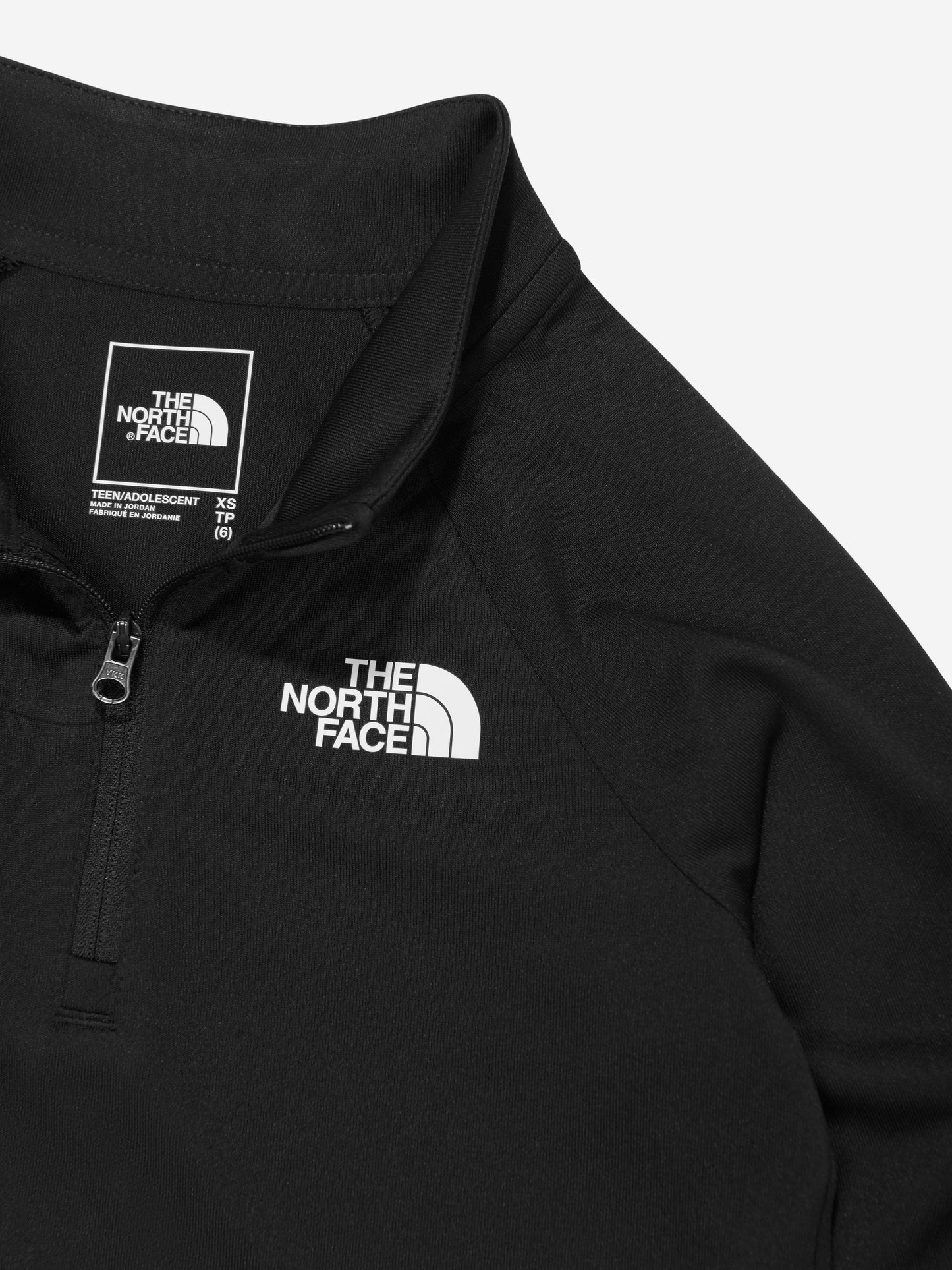 The North Face Kids Never Stop 1/4 拉链上衣(黑色)