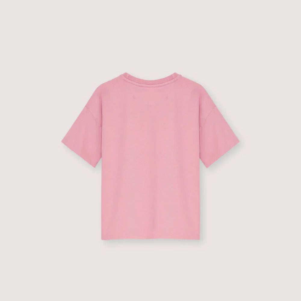 女童粉色Logo棉T恤