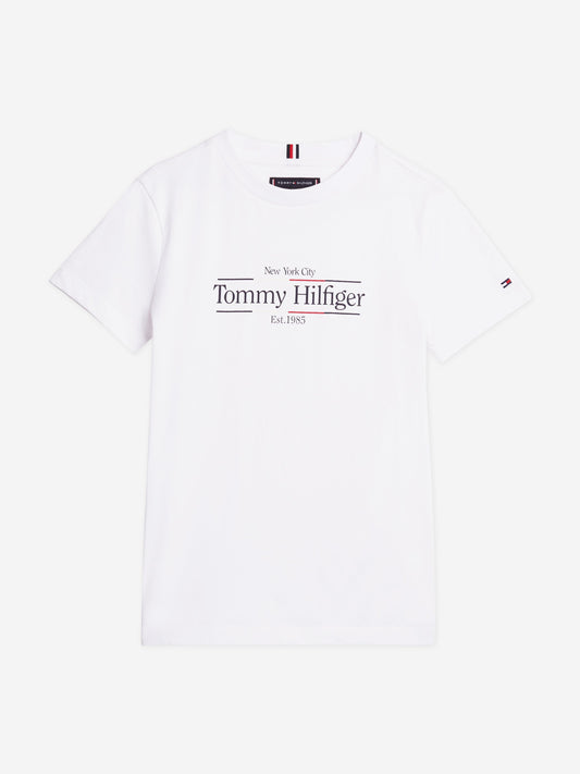Tommy Hilfiger 男童白色图标印花常规 T 恤