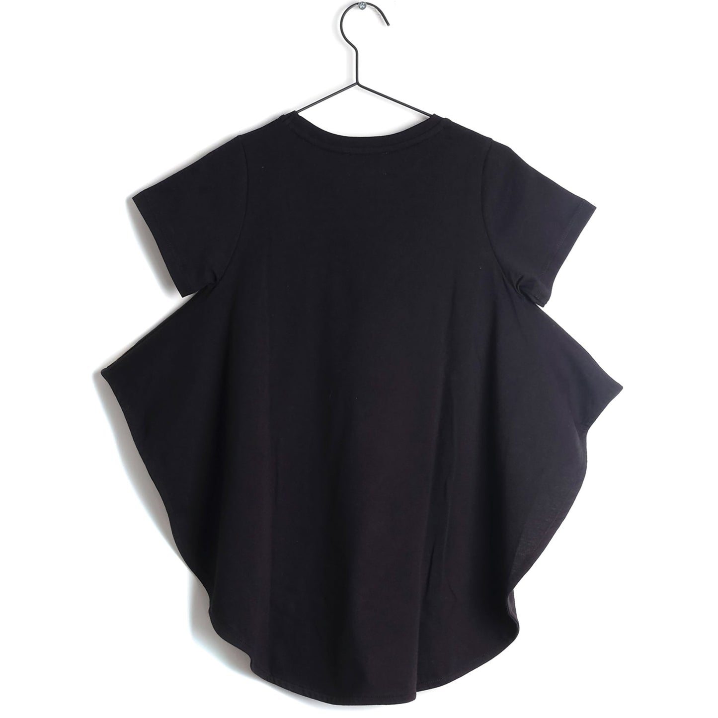 Girls Black Cotton Collar